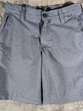 Hurley Boys Performance Chino Shorts Blue Heather Size M 10/12
